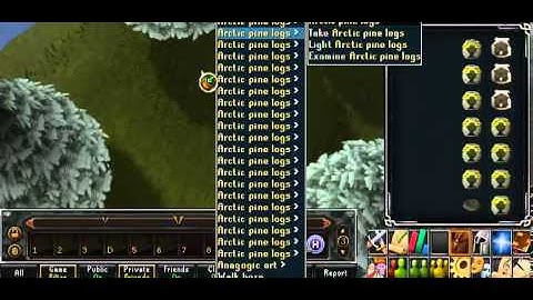 Runescape - Dropping logs with the new action bar