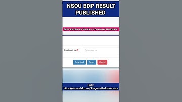 #shorts Nsou UG BDP Result Published 2025 | Ug result 2025 | marksheet Download | Netaji Subhas Open