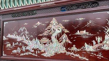 tranh đồng quê cẩn ốc gỗ gụ. các bác sưu tầm lh e 0936189193