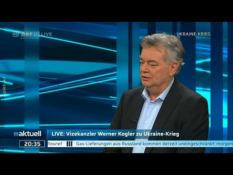 ORF III Aktuell: Vizekanzler Kogler zum Ukraine-Krieg (27.2.2022)