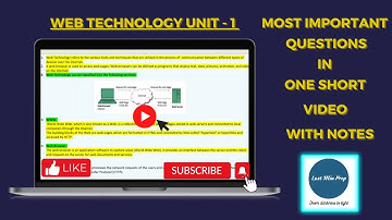 An Easy Explanation of Web Technology Unit 1 in Hindi|Web Tech 5th/6th sem|AKTU|Unit 1 Imp. question