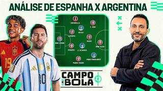 QUEM É A FAVORITA NA FINAL DA COPA? ANÁLISE TÁTICA DE ESPANHA X ARGENTINA COM VSR! - CAMPO E BOLA