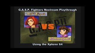 G.A.S.P. Fighters Nextream Miki Playthrough using the Xplorer 64 (Red Label) for N64 :D