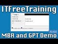 MBR and GPT demonstration on Windows