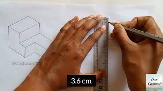 Isometric View (18) | Orthographic Projection | Engineering Drawing | Easy Drawing