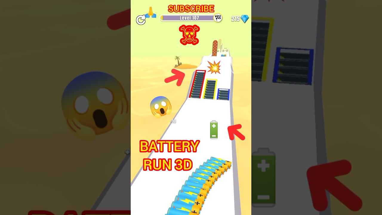 Battery🔋💥Run 3d Evolution😱☠️Game✌, 