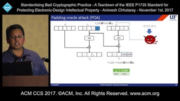ACM CCS 2017 - Standardizing Bad Cryptographic Practice - IEEE P1735 [...] - Animesh Chhotaray