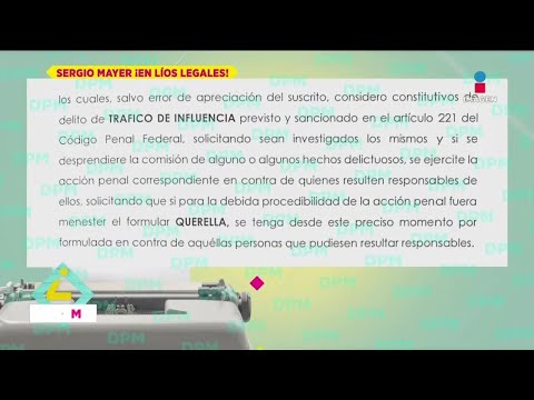 Levantan querella en contra de Sergio Mayer por parte de exabogado de Ginny Hoffman | De Primera Man