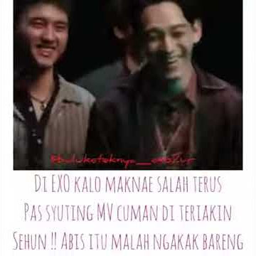 Sehun cute di pembuatan mv lotto