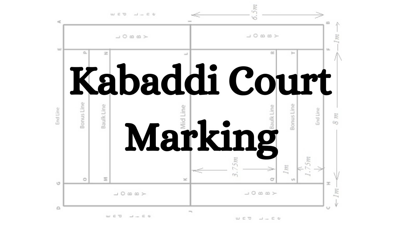 Kabaddi court marking and measurement YouTube