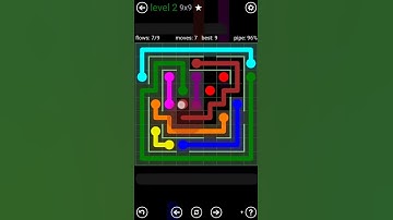 FLOW  FREE ,(COURTYARD SPIN)"(LEVEL 2) 9×9 TILL 13×13""SOLUTION OF ALL LEVELS""