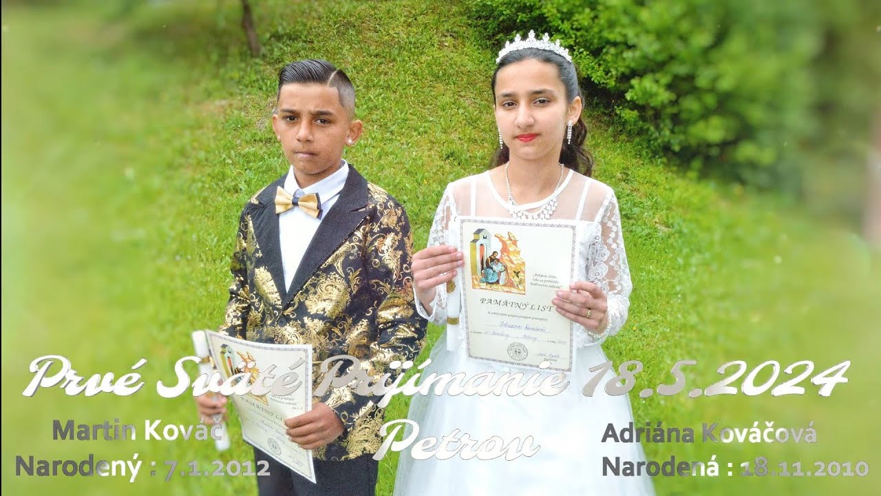 📽 Prvé Sväté Prijímanie - Martin & Adriána - Petrov  📽