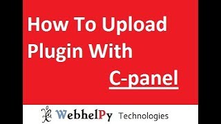 How to upload install plugin in cpanel with file manager activate - webhelpy