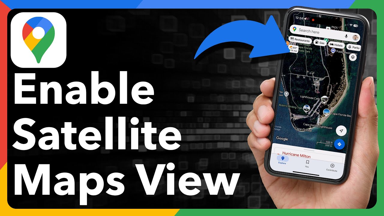 How To Enable Satellite View In Google Maps On iPhone - YouTube