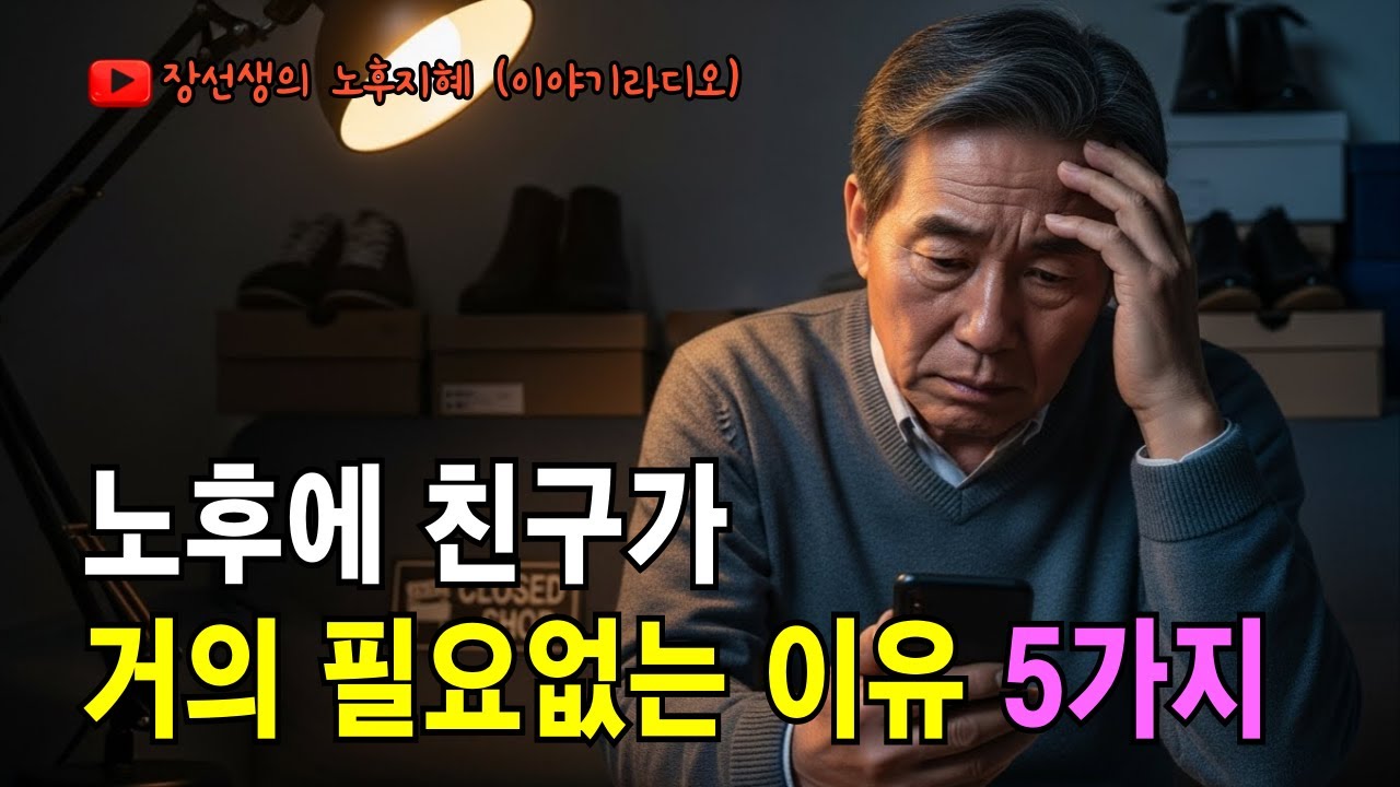노년에 친구가 필요없는 이유 5가지 (이야기라디오) |노후지혜|노후사연|노후친구|