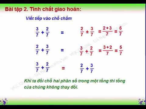 Toán 4 - Bài: Phép cộng phân số (trang 126)