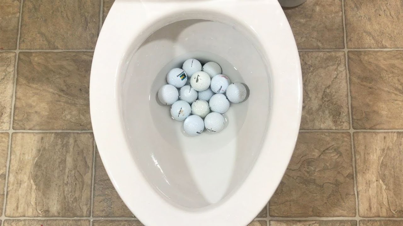 Will it Flush? Worlds Strongest Toilet vs 20 Golf Balls YouTube