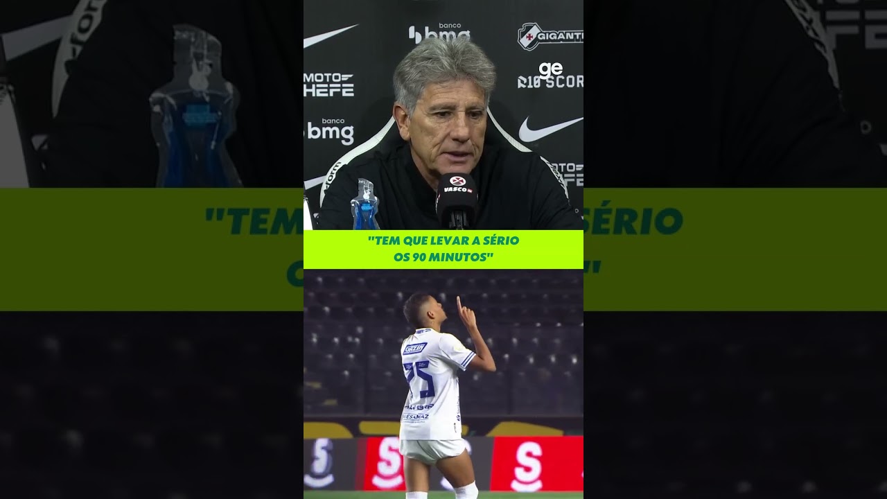 RENATO GAÚCHO DIZ QUE VASCO RELAXOU APÓS ABRIR 2 A 0 SOBRE O PAYSANDU | #shorts | ge.globo