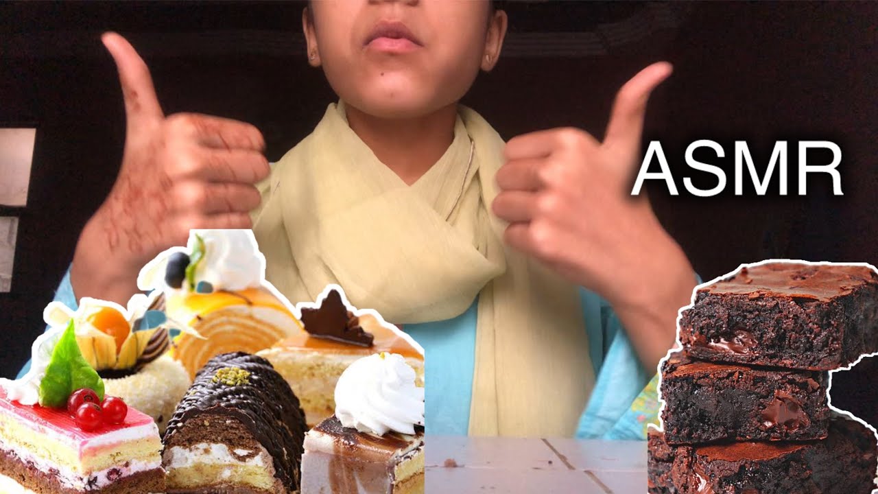 Pastries Cake and Brownies Eating - ASMR - No Talking - Khiju Foodie ...