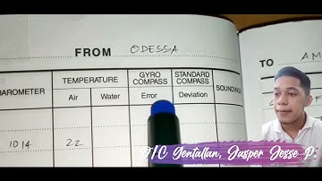 Deck Log Book Entries