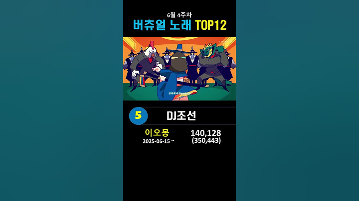 2025년 6월 4주차 버츄얼 노래 순위 TOP12 #shorts