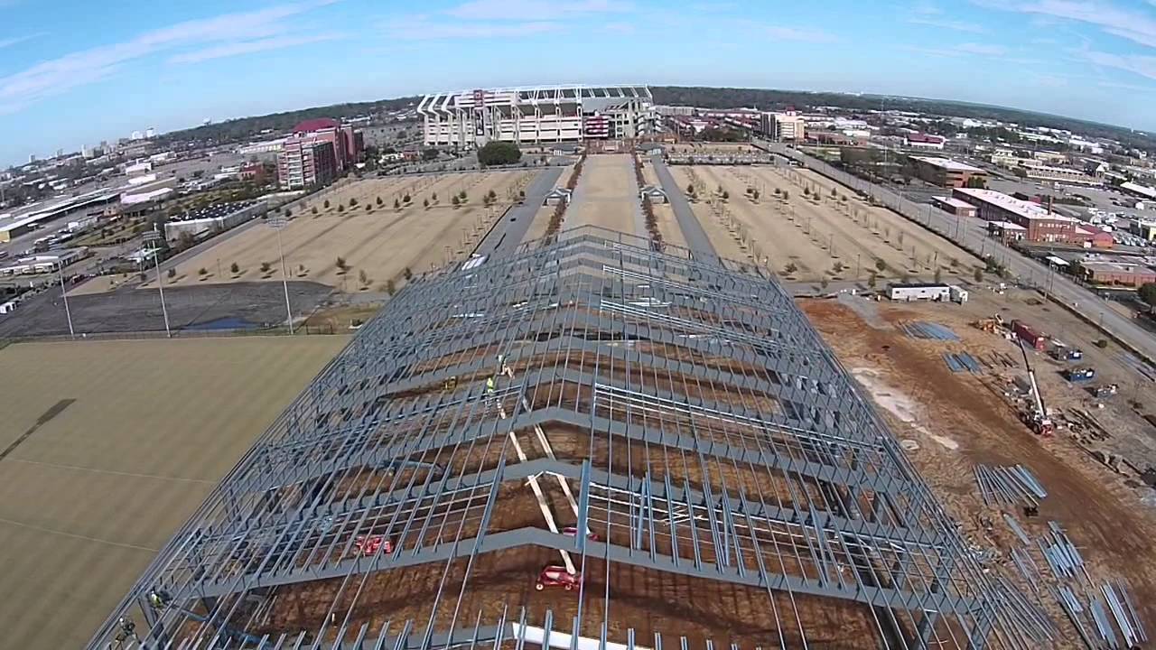 USC Indoor Practice Facility Construction 1/2015 YouTube