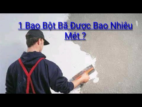 Video Bột bả .. bột trét tường 1 bao được bao nhiêu M. - youtube