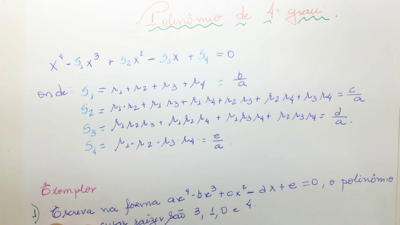 Como Determinar O Grau De Um Polinômio