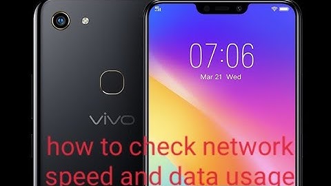 How to check network speed and data usage in vivo Y81.विवो  Y81 मे नेटवर्क सपिंड कैसे देखे।