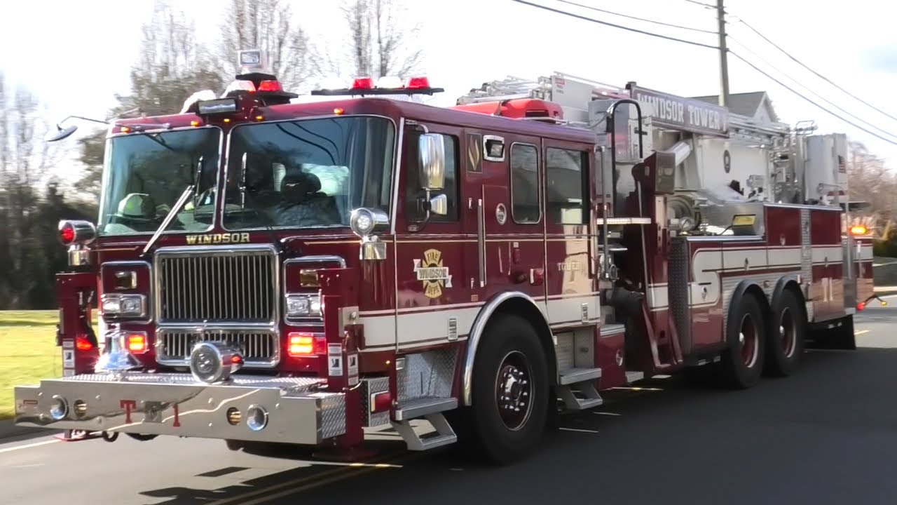 Windsor, CT Fire Department Tower 1 Responding YouTube