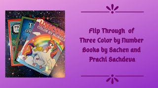 Flip Through of 3 New Color by Number Books by Sachen and Prachi Sachdeva (see NOTE in description) screenshot 4