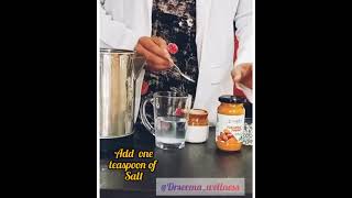 Home Remedy For Sore Throat-Turmeric & Salt Water Gargle