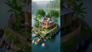 Alone Building a House on a Small Island | Incredible Timelapse