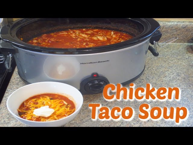 Easy Slow Cooker Chicken Taco Soup (No Chopping) + Video - Kristine's  Kitchen