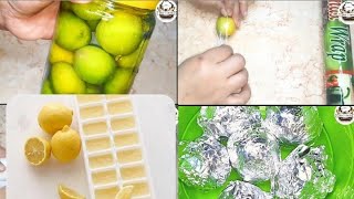 تخزين الليمون بطريقتين خارج الفريزر وداخل الفريزر لمدة سنة كاملة قبل الغلاء في رمضان 🍋