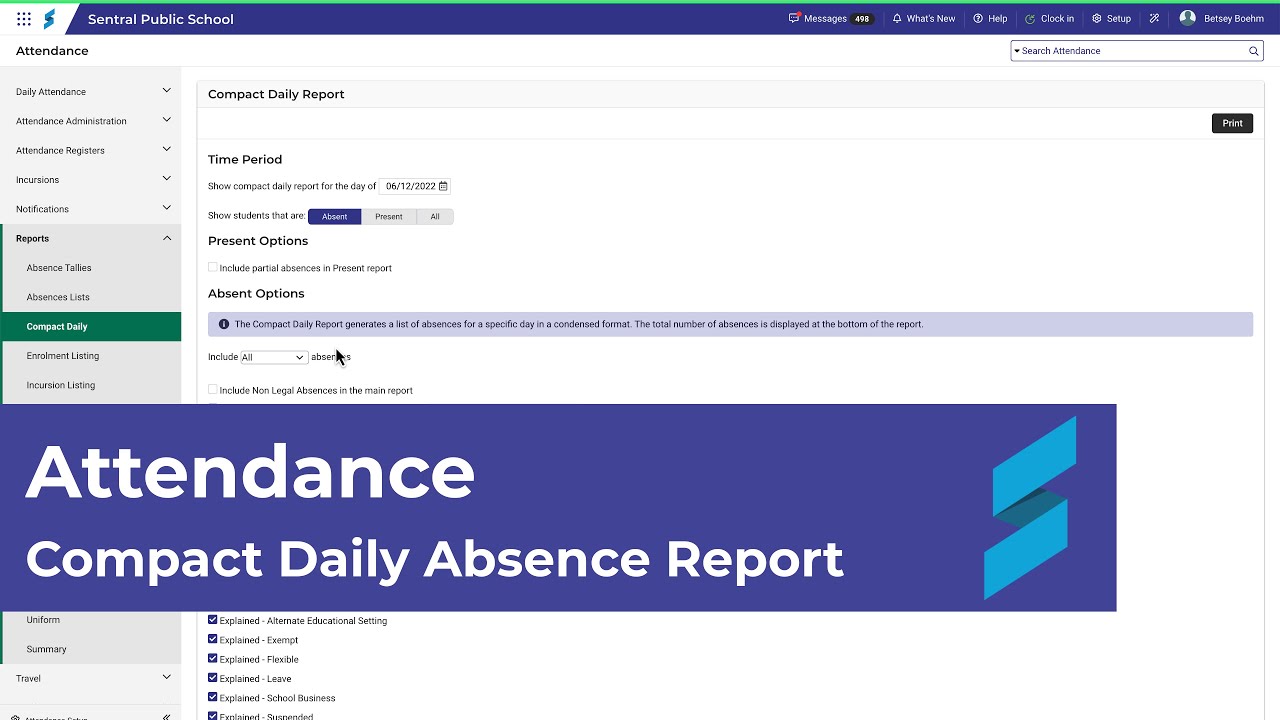 Attendance | Create a Compact Daily Report - YouTube