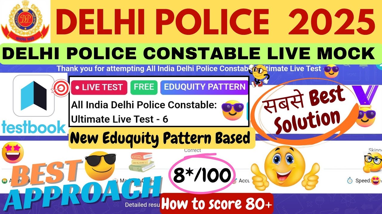 All India Delhi Police Constable Ultimate Live Test 6 SOLUTION |Testbook mock analysis| Dp Constable