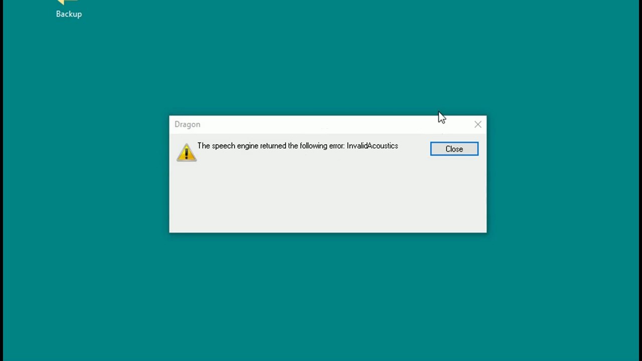 InvalidAcoustic error after upgrading Nuance Dragon version 14 to 15