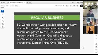 Tax Incremental Districts Joint Review Board 8-12-2025