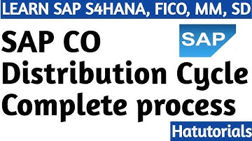 SAP CO Cost Allocation Distribution Cycle | SAP S4HANA Distribution Cycle