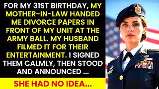 My Mother-in-Law Gifted Me Divorce Papers—She Never Expected My Revenge at the Army Ball