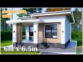 Modern Small House | 6m x 6.5m House Design(2Bedroom)