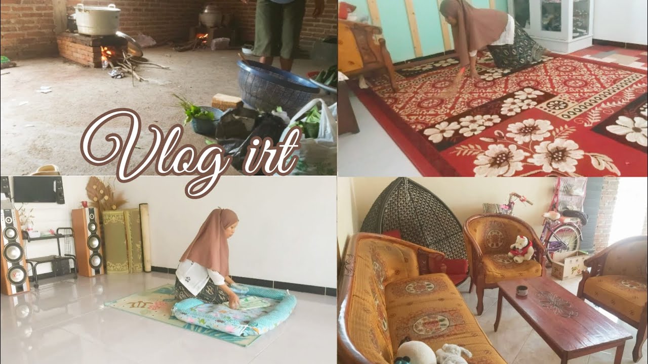 Vlog irt | Setelah baby 1 bulan waktunya bersihin tempat sendenan | adat didesa aku