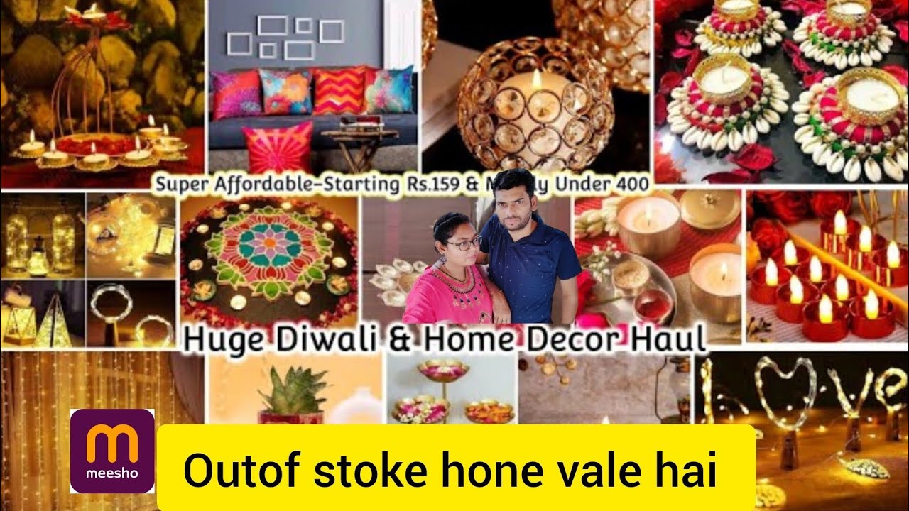 Meesho home decoration/💥💥Meesho wedding Haul under 200/Festive Decor ...