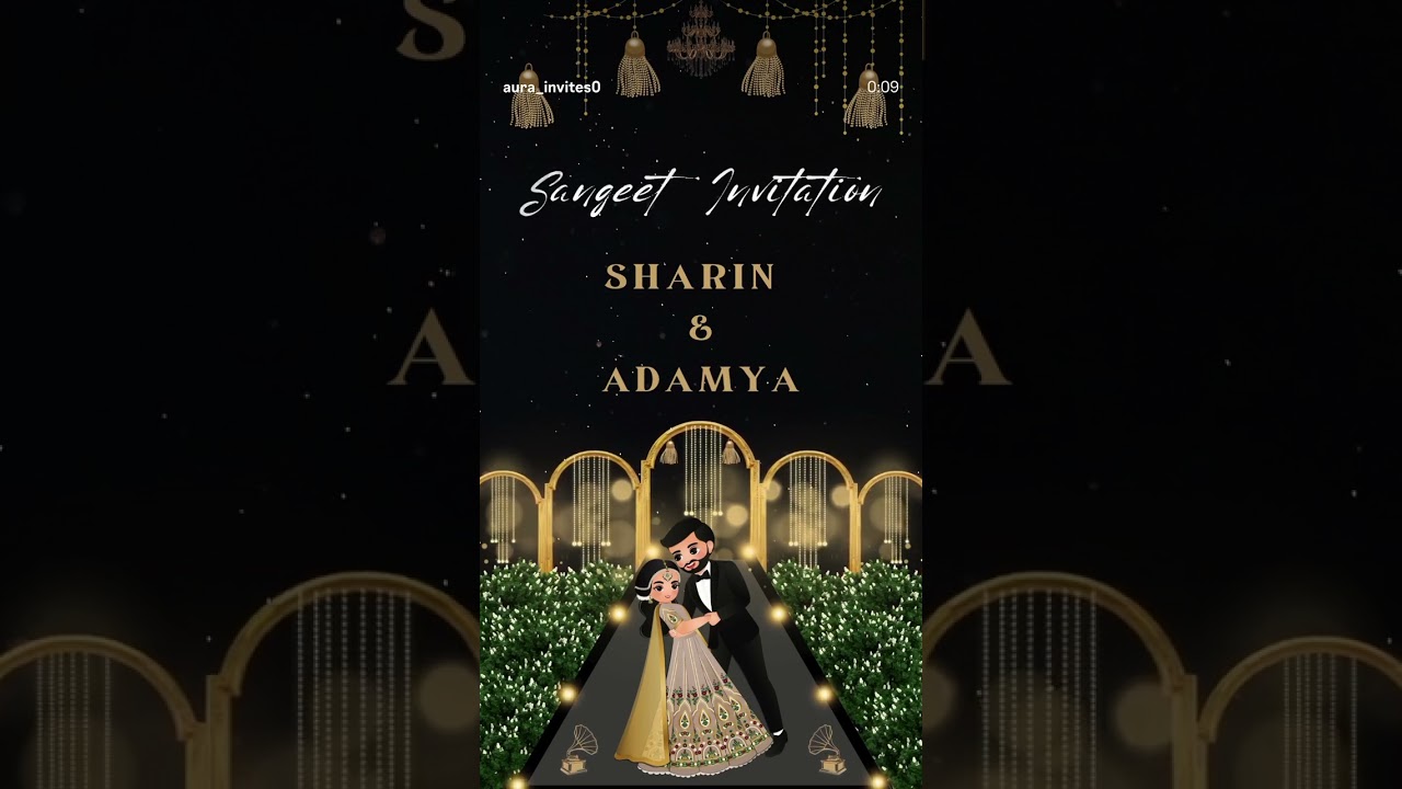 Stylish Digital Invite 2025 animated Greeting Card for Wedding, Birthday & Festivals | Aura Invites