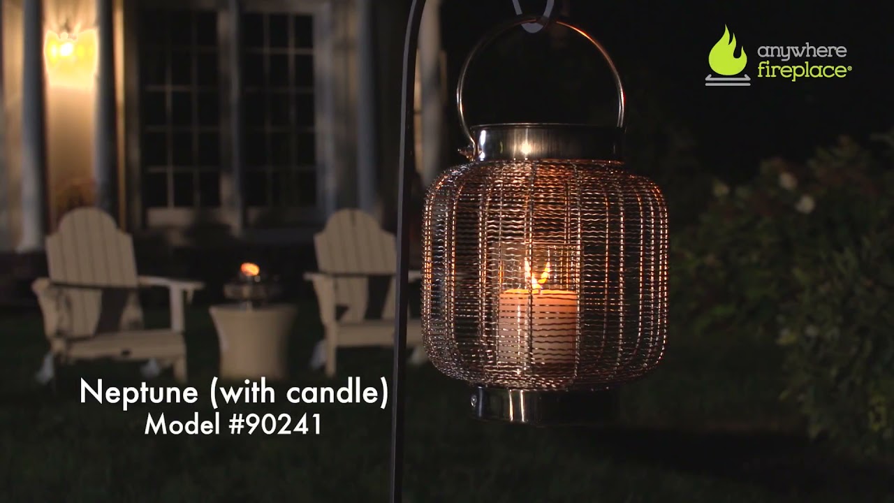 Anywhere Fireplace Silver Mercury / Neptune Fireplace/Lantern – 2 in 1 Design