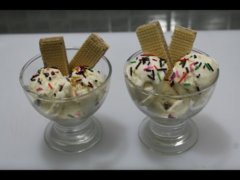 SIMPLE VANILLA ICE CREAM // 3 ingredients ice cream - YouTube