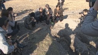 遺族が北朝鮮で追悼 日本人埋葬地とされる農場