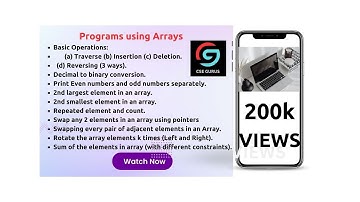 Array Programs with clear explanation