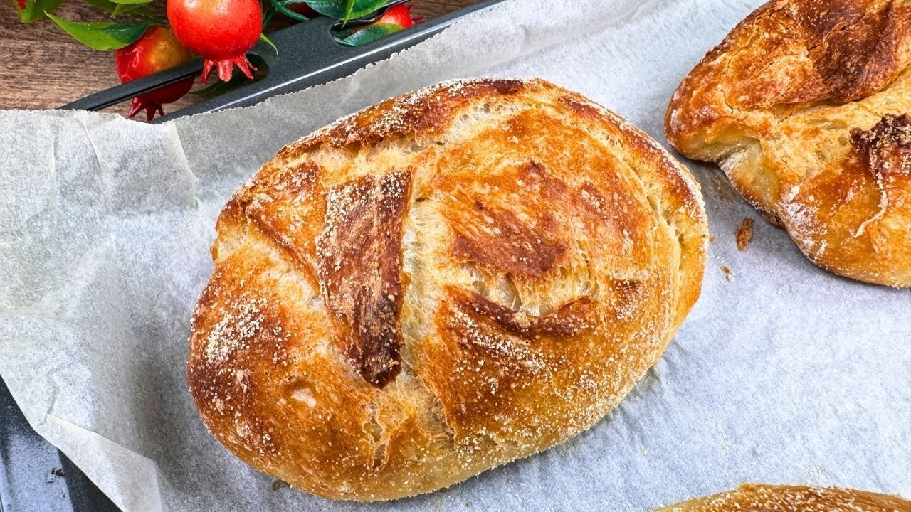 Никакого замешивания🍞 Один секретный ингредиент! Приготовьте ультрахрустящие булочки. 🔥